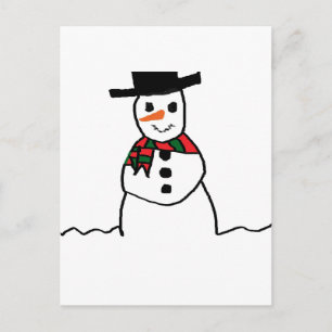 Cartão Postal Snowman