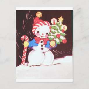 Cartão Postal Snowman