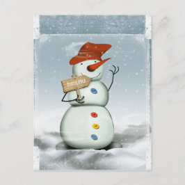 Cartão Postal Snowman