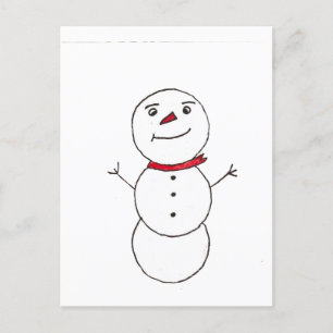 Cartão Postal Snowman
