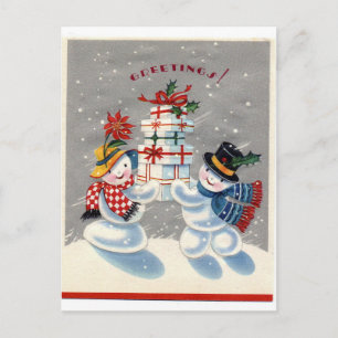 Cartão Postal Snowman