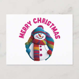 Cartão Postal Snowman de Natal