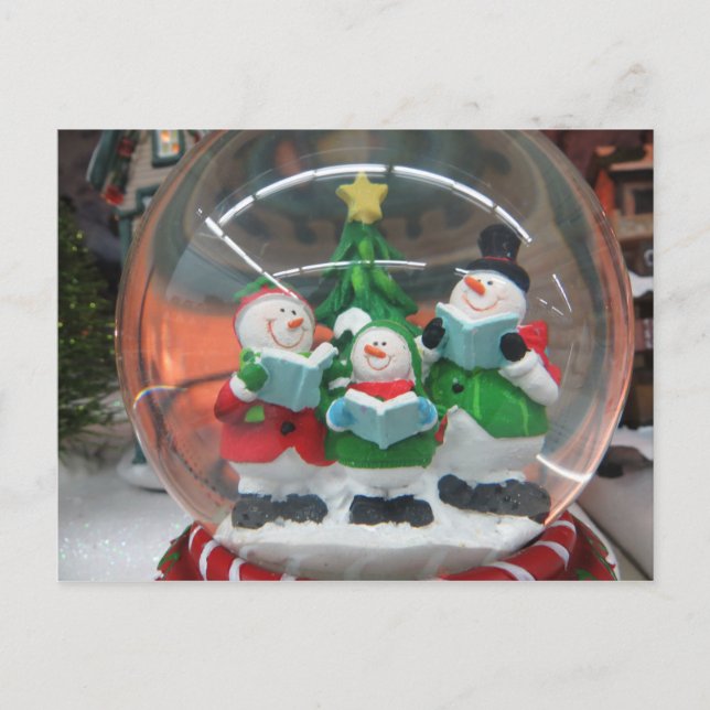 Cartão Postal Snowman Globe (Frente)