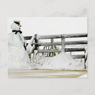 Cartão Postal Snowman in winter in the Netherlands