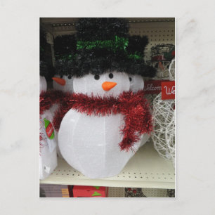 Cartão Postal Snowman selado