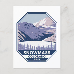 Cartão Postal Snowmass Ski Area Winter Aspen Colorado