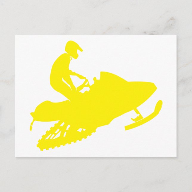 Cartão Postal Snowmobiler/trenó (Frente)
