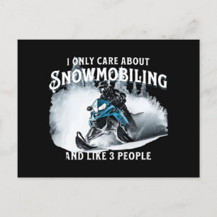 Cartão Postal Snowmobiling Funny Snowmobile