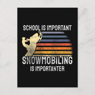 Cartão Postal Snowmobiling Snowmobile