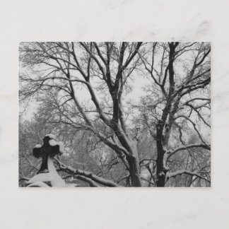 Cartão Postal Snowy Cross