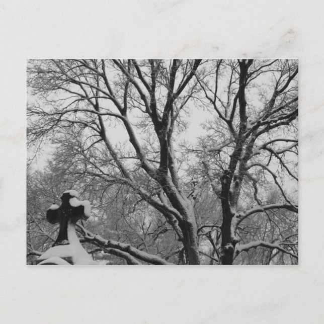 Cartão Postal Snowy Cross (Frente)