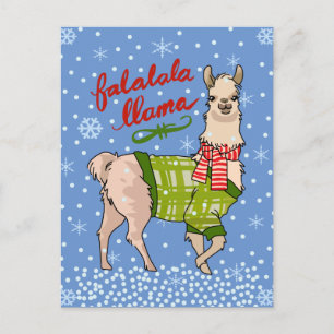 Cartão Postal Snowy Falalala Llama