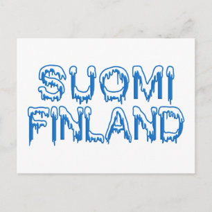 Cartão postal Snowy Finlândia, personalizar