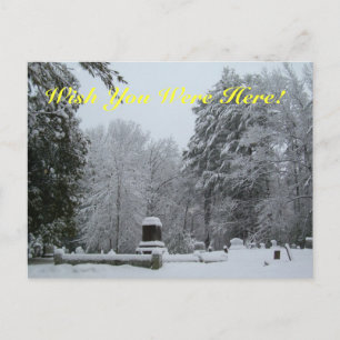 Cartão Postal Snowy Graveyard