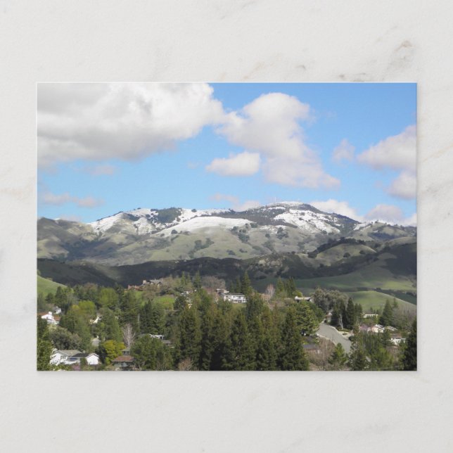 Cartão Postal Snowy Mount Diablo (Frente)