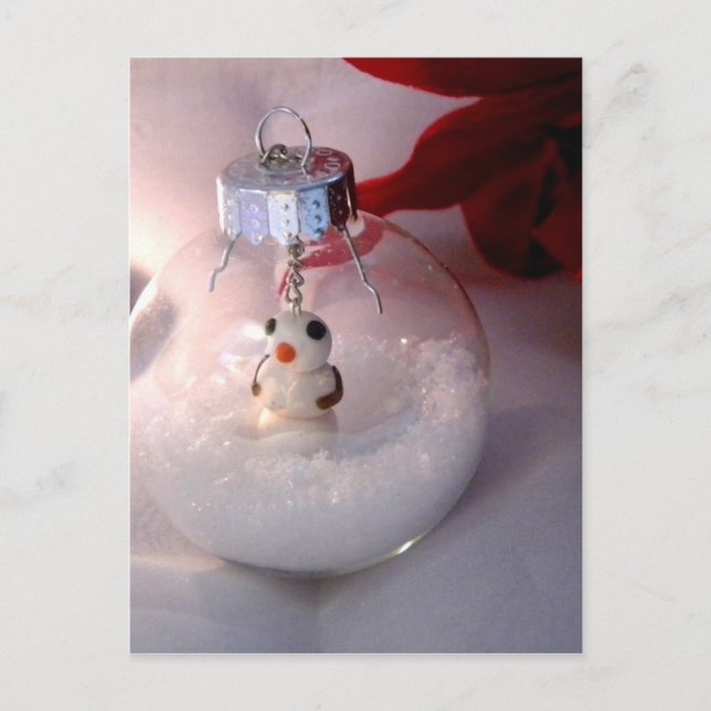 Cartão Postal Snowy Ornament (Frente)