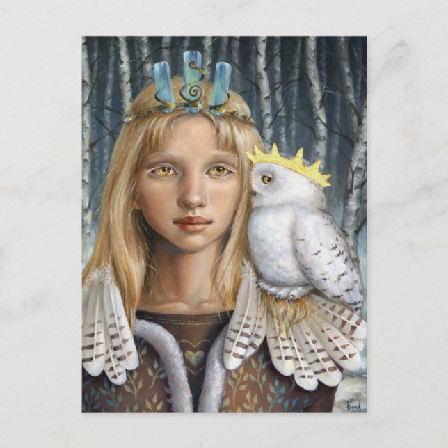 Cartão Postal Snowy Owl (Frente)