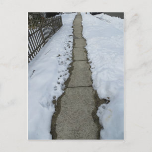 Cartão Postal Snowy Path