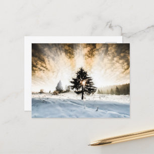 Cartão Postal Snowy Pathway