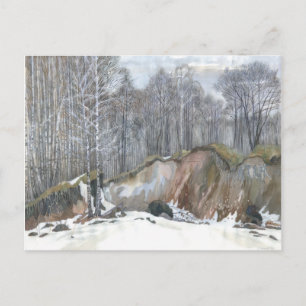 Cartão Postal Snowy ravine
