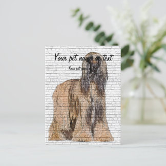 Cartão Postal So Beautiful, Afghan Hound Dog