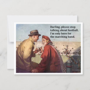 Cartão Postal Só estou aqui para o jogo de futebol da Banda Marc