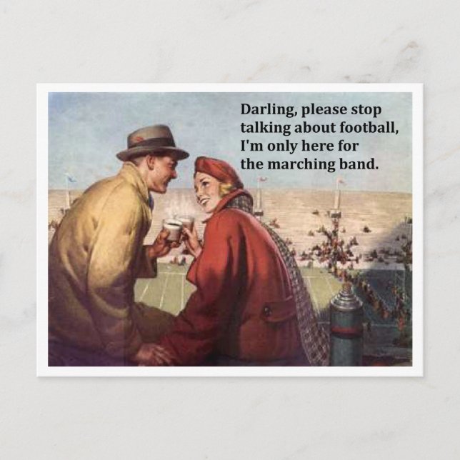 Cartão Postal Só estou aqui para o jogo de futebol da Banda Marc (Frente)