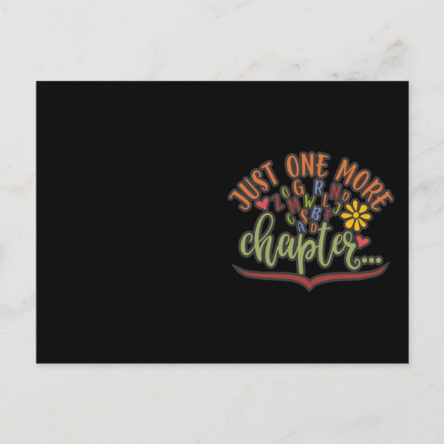 Cartão Postal Só Mais Um Capítulo. Ler É Minha Coisa (Frente)