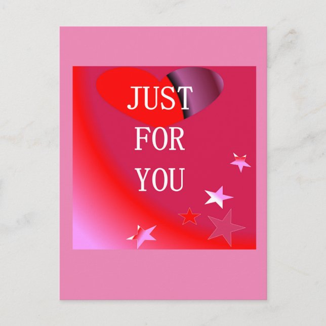 CARTÃO POSTAL SÓ PARA VOCÊ (Frente)