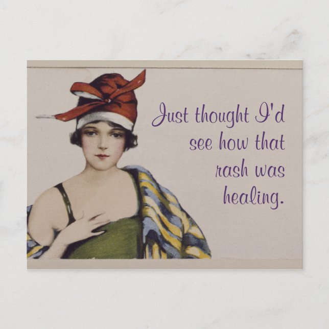 Cartão Postal "Só pensei em ver como aquela erupção estava saran (Frente)