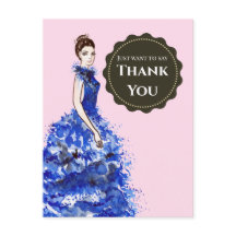 Só quero agradecer a sua senhora com vestidos azui