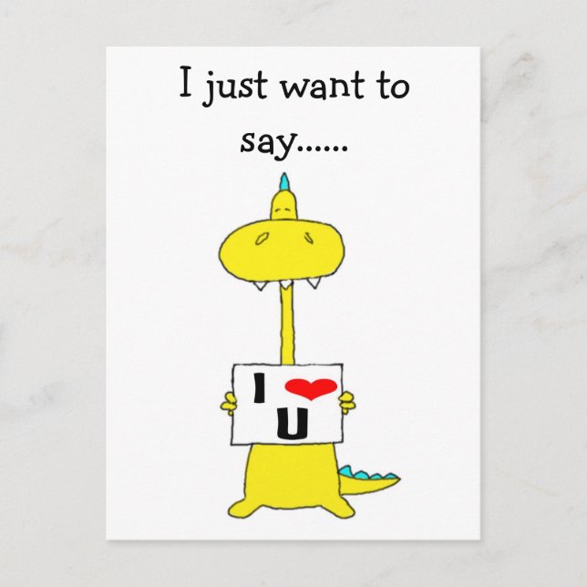 Cartão Postal Só quero dizer......eu te amo, (Frente)