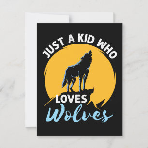 Cartão Postal Só uma criança que ama o lobo dos lobos