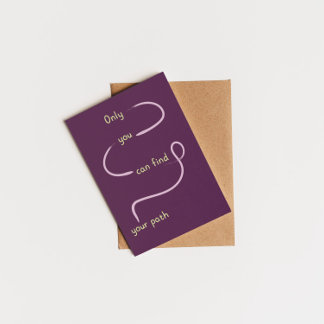 Cartão Postal Só você pode encontrar seu caminho inspirador