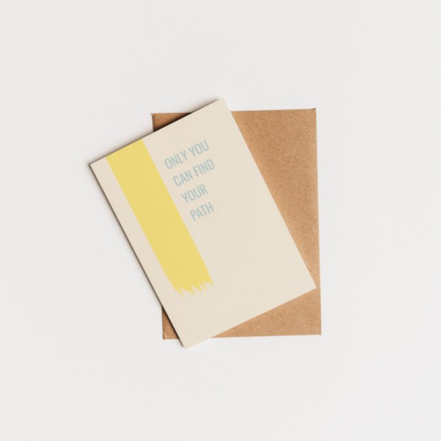 Cartão Postal Só você pode encontrar seu caminho inspirador (Criador carregado)