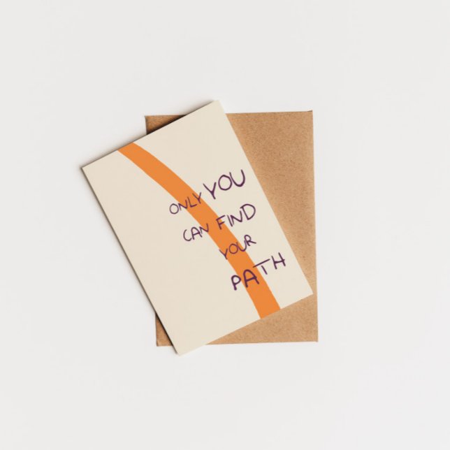 Cartão Postal Só você pode encontrar seu caminho inspirador (Criador carregado)