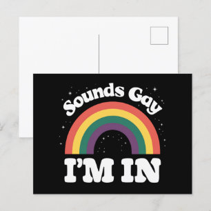 Cartão Postal Soa Gay no mês do Orgulho LGBTQ