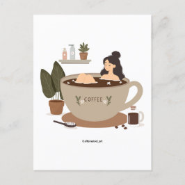 Cartão Postal Soando com café