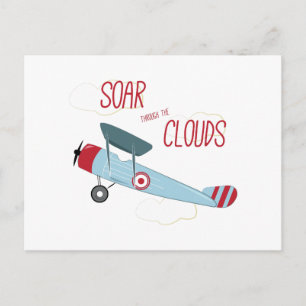 Cartão Postal Soar Plane