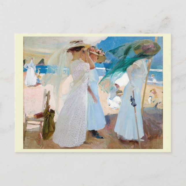 Cartão Postal Sob a Awning, Joaquín Sorolla (Frente)