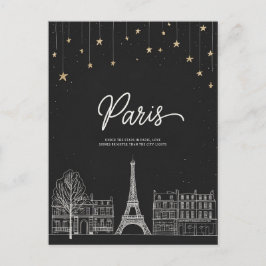 Cartão Postal Sob as Estrelas em Paris