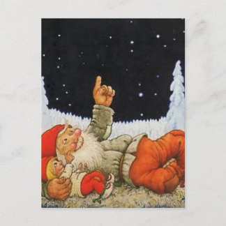 Cartão Postal “Sob as Estrelas” Gnomos por Jenny Nystrom