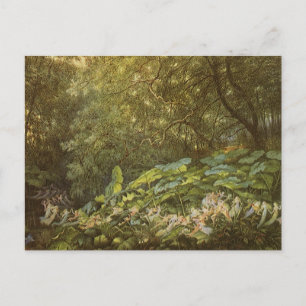 Cartão Postal Sob as Folhas de Choque de Richard Doyle, Fairy Ar