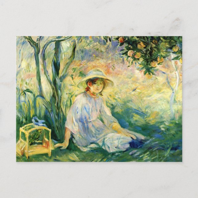 Cartão Postal Sob o guarda de Berthe Morisot (Frente)