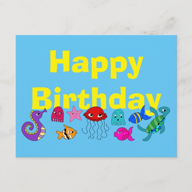 Cartão Postal Sob o mar (Frente)