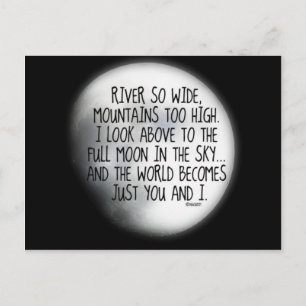 Cartão Postal Sob O Mesmo Poema Da Lua