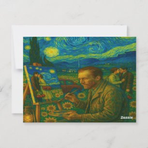 Cartão Postal sob uma musa estrelada - under a starry muse