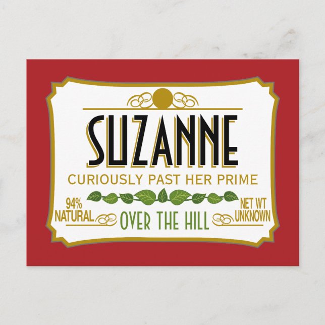 Cartão Postal Sobre a Festa de aniversário Engraçada do Hill (Frente)