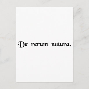 Cartão Postal Sobre a natureza das coisas.