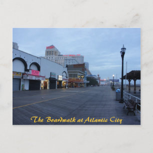 Cartão Postal Sobre a passarela em Atlantic City, NJ
